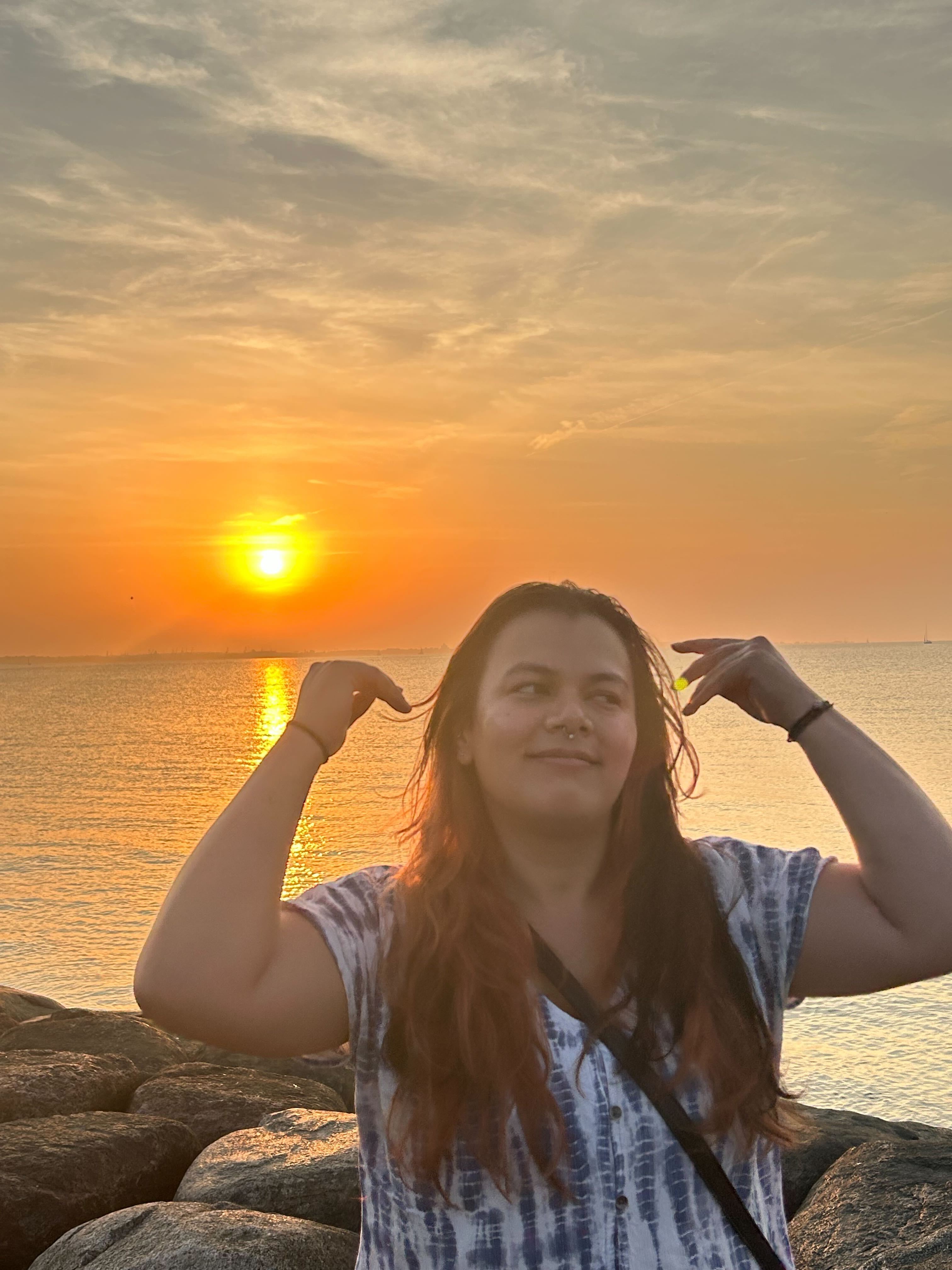 Alisa at sunset